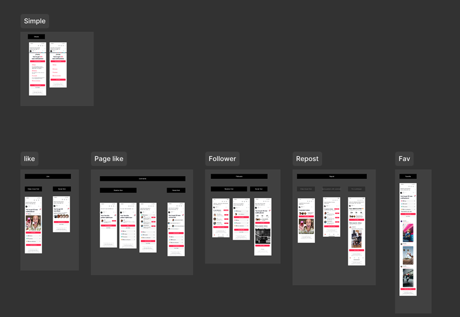 Design iterations overview