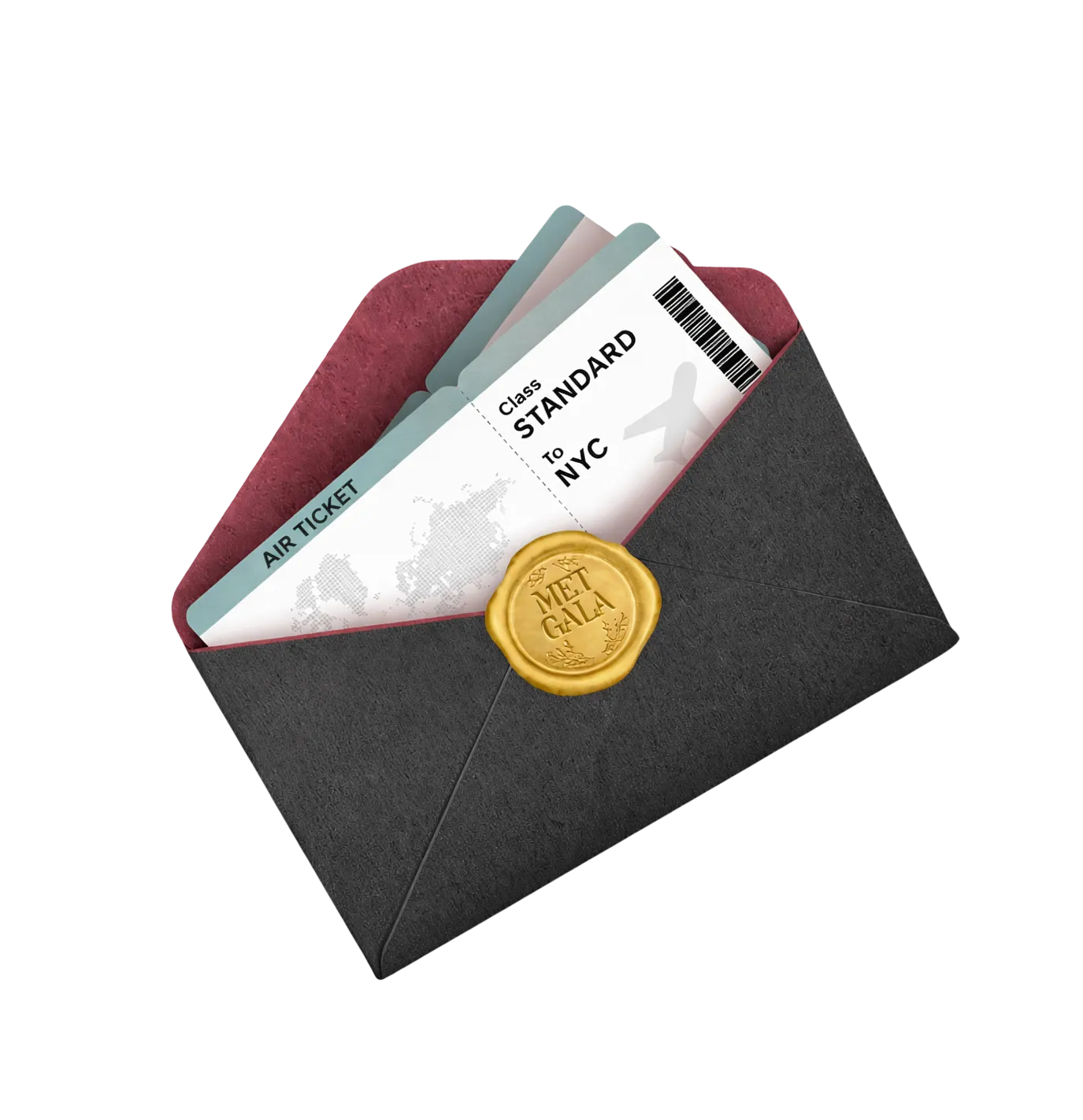 Met Gala Invitation Envelope